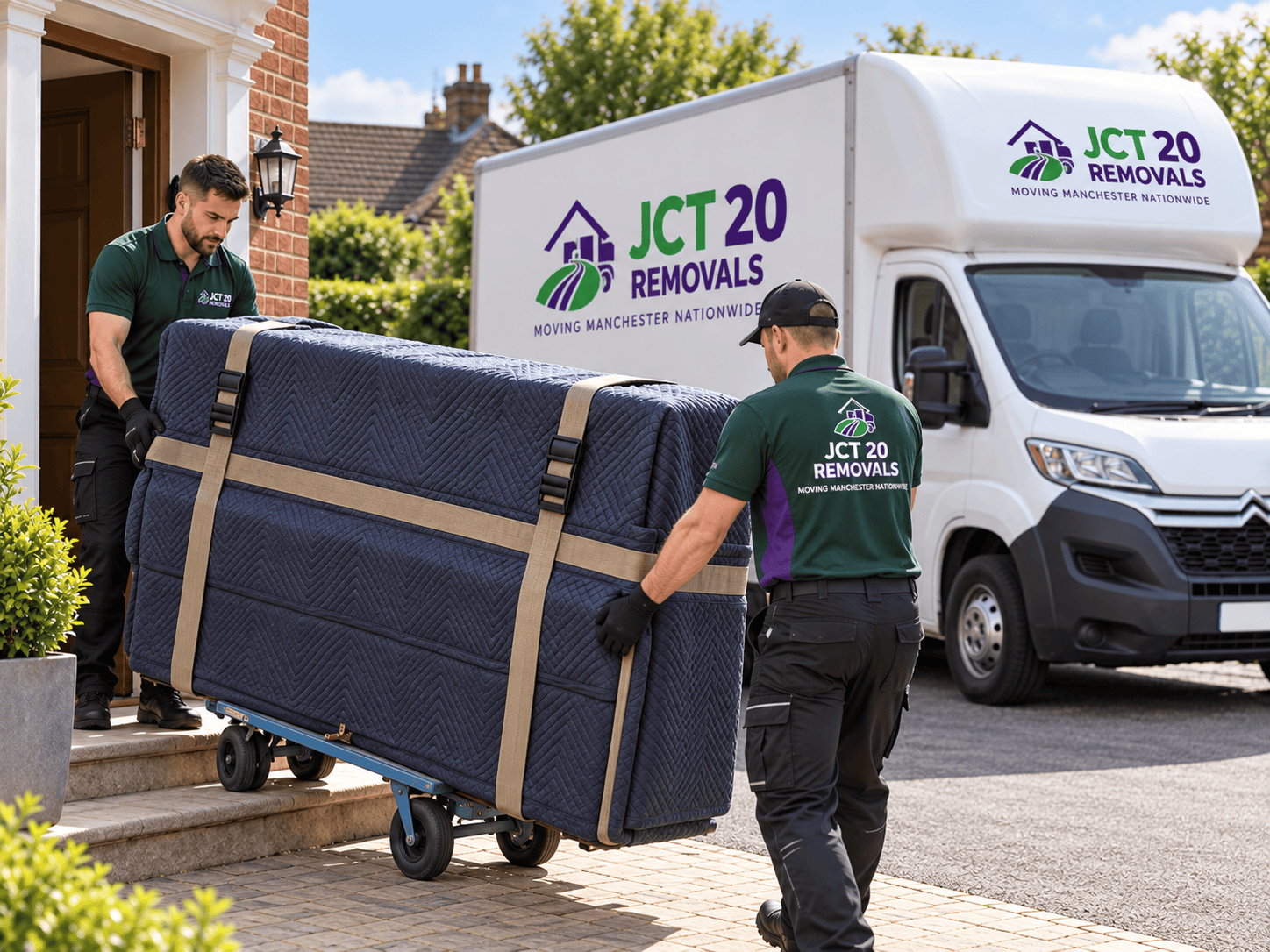 Piano removals service in Manchester by JCT 20 Removals