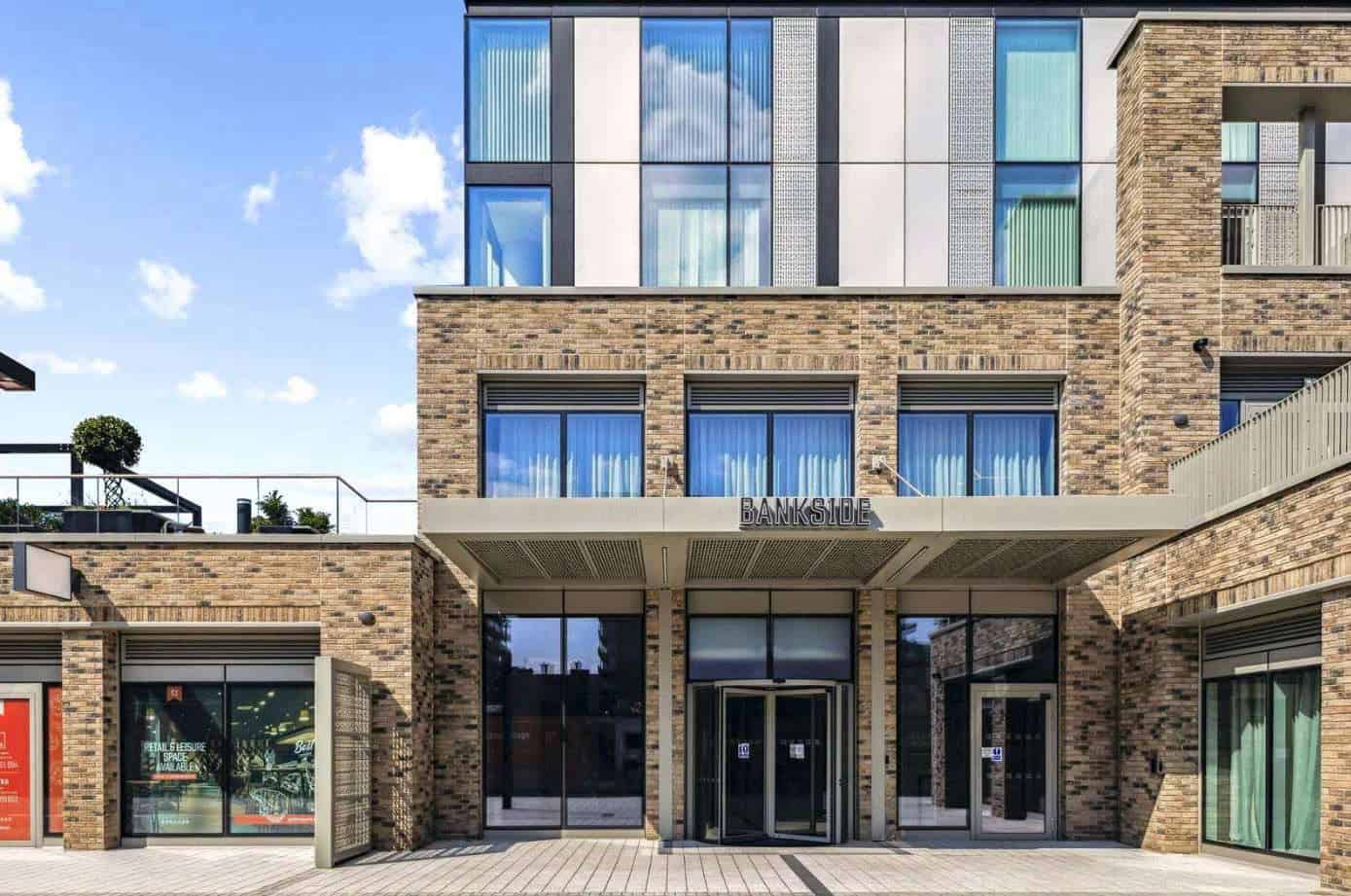 Entrance to Bankside apartment building